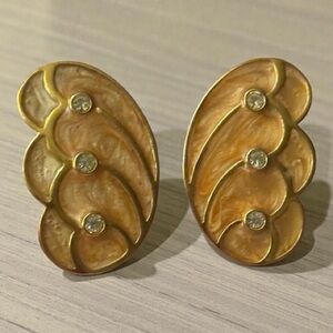Vintage Kenneth Jay Lane for Avon Butterfly Pierced Earrings